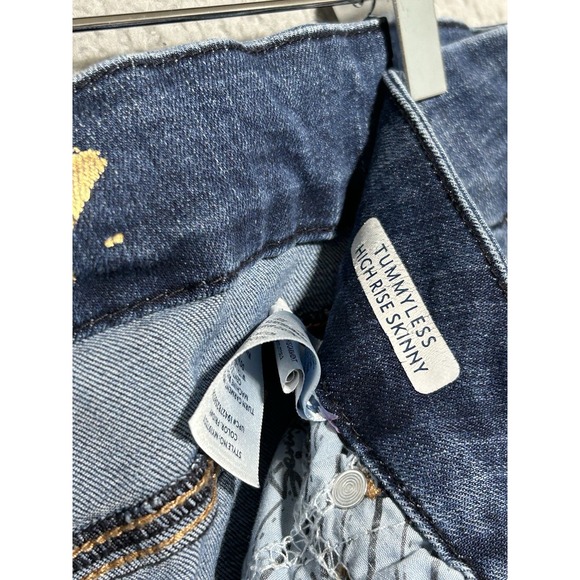 Seven7 Womens 16 Tummyless High Rise Comfortable Stretch Skinny Blue Jean - Picture 9 of 11